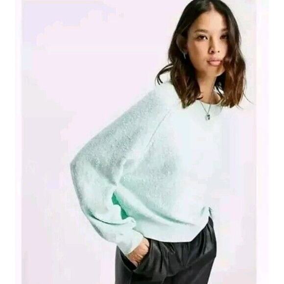 Free People Small Top Boucle My Friend Balloon Sleeve Oversized Pullover - Picture 4 of 11